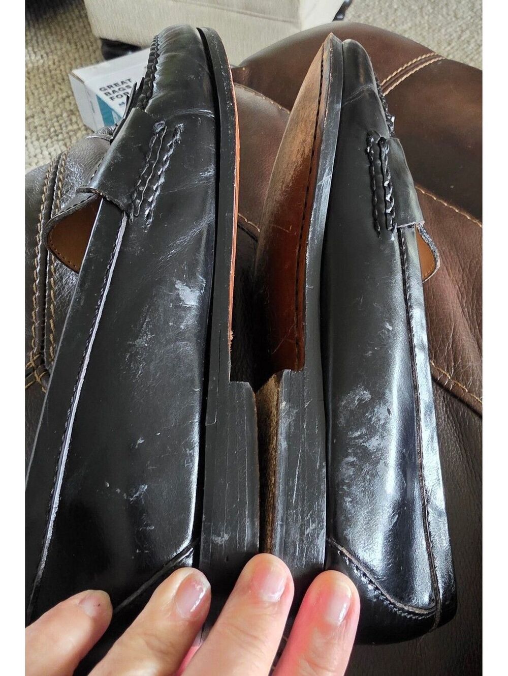 Cole Haan Mens Pinch Tassel Loafers 3506 Black size 9.5 Office Preppy Work - Picture 8 of 11